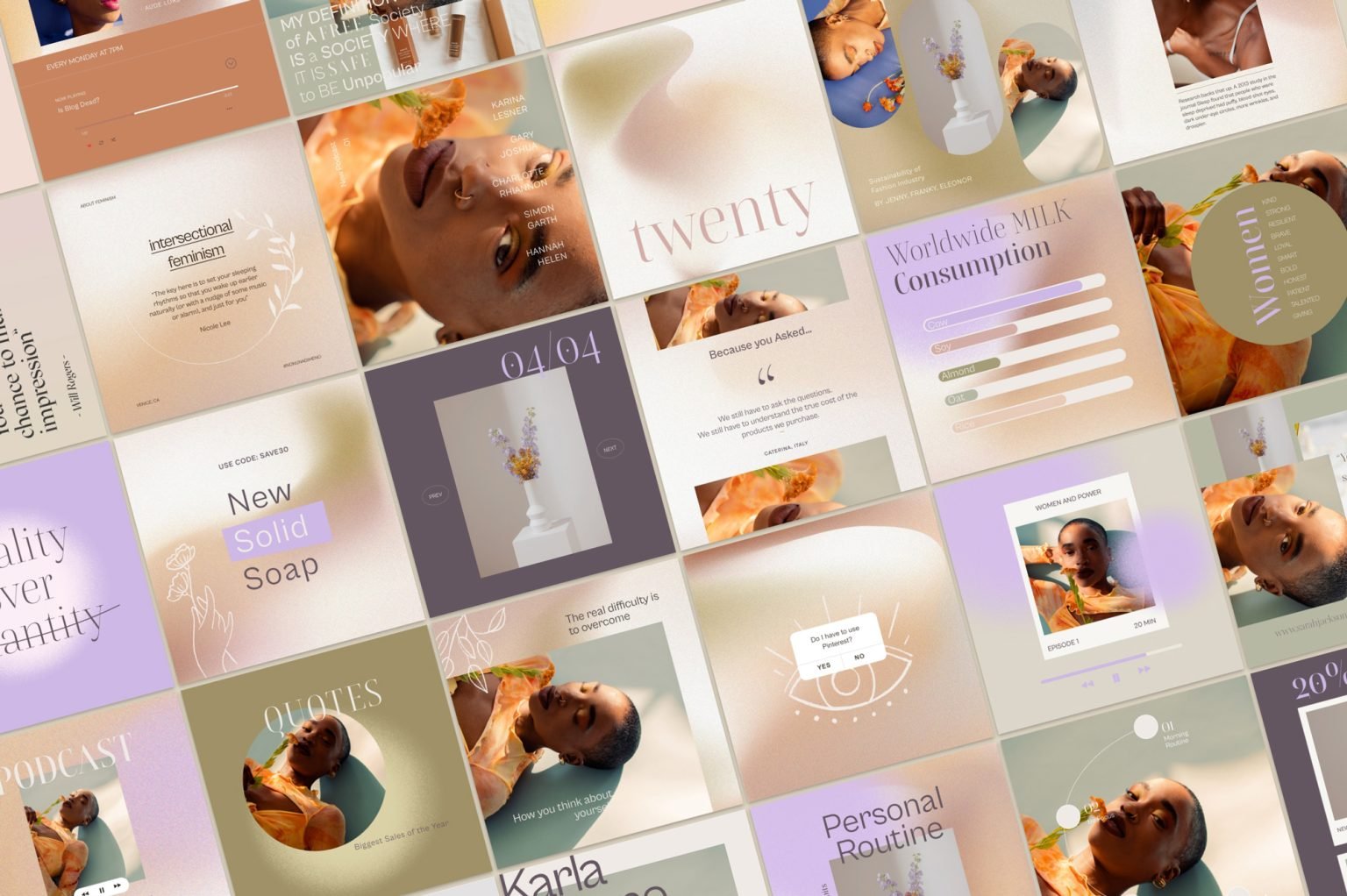 Kukka Social Media Kit - Sparrow and Snow